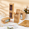 Kraft Paper Candy Boxes with PVC Clear Window CON-WH0097-07A-02A-5