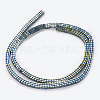 Electroplated Non-magnetic Synthetic Hematite Beads Strands G-P367-D-2