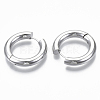 Brass Huggie Hoop Earrings X-KK-R136-061P-NF-2