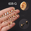 Stainless Steel Clear Cubic Zirconia Cartilage Earrings WG8423D-19-1