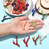 32Pcs 8 Styles Opaque Acrylic Pendants OACR-CJ0002-51-4