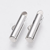 Brass Slide On End Clasp Tubes KK-Q747-11E-P-1