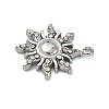 304 Stainless Steel Rhinestone Pendants STAS-I357-03P-2