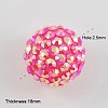 AB Color Chunky Round Resin Rhinestone Bubblegum Ball Beads X-RESI-S256-20mm-SAB6-2