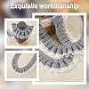 Tartan Polyester Pleated Lace Ribbon OCOR-WH0100-23-4