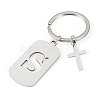 1Pc Stainless Steel Keychains KEYC-TADJ0001-08S-1