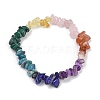 Chakra Natural Mixed Gemstone Chips Stretch Bracelets for Women BJEW-JB11633-02-2