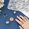 24Pcs 6 Styles 201 Stainless Steel Grooved Finger Ring Settings STAS-ME0003-12P-5