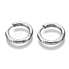 201 Stainless Steel Huggie Hoop Earrings STAS-S079-162C-3