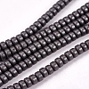 Matte Style Frosted Non-magnetic Synthetic Hematite Beads Strands X-G-M007-78-1