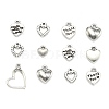 Mixed Tibetan Style Alloy Heart Pendants TIBEP-X0004-01-AS-1