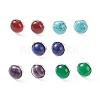 Gemstone Dome/Half Round Stud Earrings for Women EJEW-JE04801-1