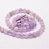 Faceted Round Natural Amethyst Beads Strands G-K078-6mm-2