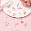 16Pcs 8 Styles Valentine's Day Alloy Enamel Pendants ENAM-FS0001-64-7