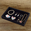 Rectangle Velvet Jewelry Trays for Earring ODIS-WH0017-063-4
