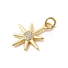 Brass Micro Pave Cubic Zirconia Pendants KK-Z135-05G-01-2