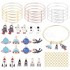 DIY Aviation Theme Bangle Making Kits DIY-SC0011-02-1