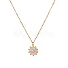 Girl's 304 Stainless Steel Enamel & Plastic Pearl Pendant Necklaces & Stud Earrings Sets WG1BA9D-02-3