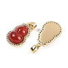 Brass Micro Pave Cubic Zirconia Pendants KK-U043-35G-01-2