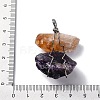 Natural Mixed Gemstone Nuggets Big Pendants G-K338-43P-4