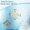 120Pcs 3 Colors Alloy Pendants FIND-UN0002-47-4