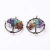 Natural/Synthetic Mixed Stone Pendants G-E419-17R-1