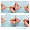 DICOSMETIC 8Pcs 2 Styles DIY Leathercraft Locking Pins TOOL-DC0001-12-5