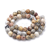 Natural Crazy Lace Agate Round Bead Strands G-E334-6mm-20-2
