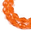 Transparent Glass Beads Strands EGLA-N013-T8mm-D09-3