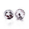 Transparent Handmade Blown Glass Globe Beads GLAA-T012-37B-2