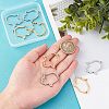 8Pcs 2 Colors 304 Stainless Steel Open Back Bezel Pendants STAS-UN0031-92-2
