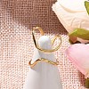304 Stainless Steel Open Cuff Rings for Women RJEW-Z077-01G-11-2