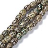 Tibetan Style dZi Beads Strands TDZI-E005-01E-1