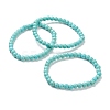 Synthetic Turquoise Beaded Stretch Bracelets BJEW-A117-B-14-1