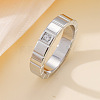 304 Stainless Steel & Cubic Zirconia Finger Rings FS-WG10832-14-2