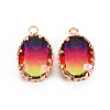 Gradient Color Glass Pendants GLAA-S193-006-B-2