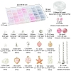 DIY Round Glass & CCB Plastic Beads Bracelets Making Kits DIY-FS0007-56B-4