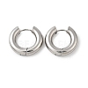 Tarnish Resistant 202 Stainless Steel Huggie Hoop Earrings EJEW-O087-08H-P-1