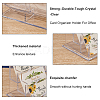 6-Slot Transparent Acrylic Business Name Card Display Stands ODIS-WH0030-64B-4