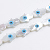 Natural White Shell Mother of Pearl Shell Beads SSHEL-L017-005C-1