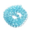 Electroplate Transparent Glass Beads Strands EGLA-A035-T8mm-A08-2