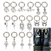 16Pcs 8 Style Gothic Style Alloy Shoe Charms HJEW-AB00630-1