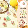 10Pcs 10 Colors Fruit Round Resin Beads RESI-CJ0004-94-3