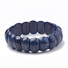 Natural Lapis Lazuli Beaded Stretch Bracelets BJEW-S137-06-1