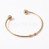Fashion 304 Stainless Steel Cuff Bangles Torque Bangles X-BJEW-H473-01G-2