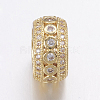 Brass Micro Pave Cubic Zirconia Beads ZIRC-G125-43-3