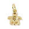 Brass Micro Pave Cubic Zirconia Charms ZIRC-F132-32G-2