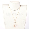 Pendant Necklaces and Ear Studs Jewelry Sets SJEW-JS01064-02-6