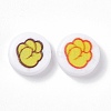 Opaque Printed Acrylic Beads SACR-F004-01A-3