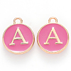 Golden Plated Alloy Enamel Charms ENAM-S118-08A-1